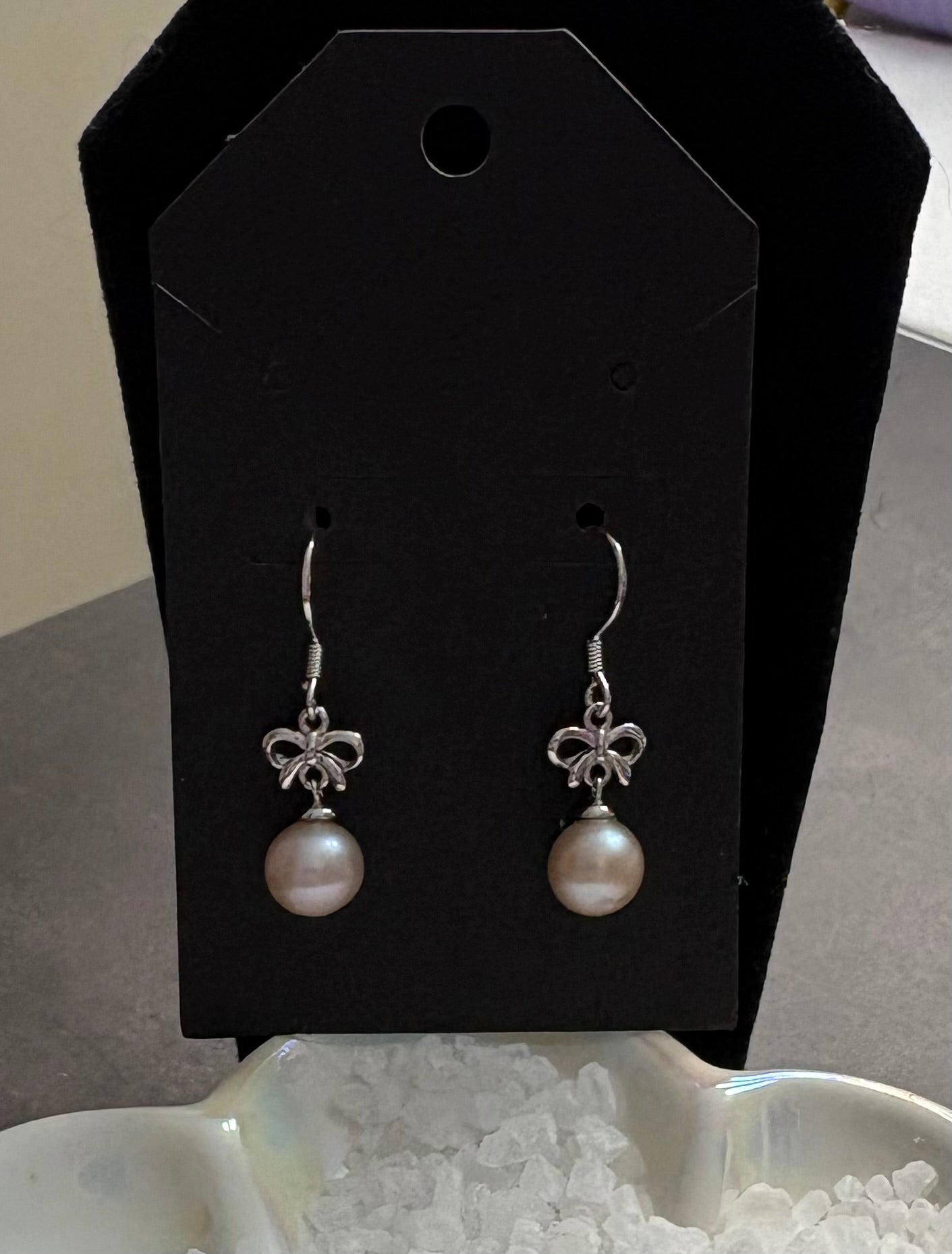 Petite Bow Drop Earrings