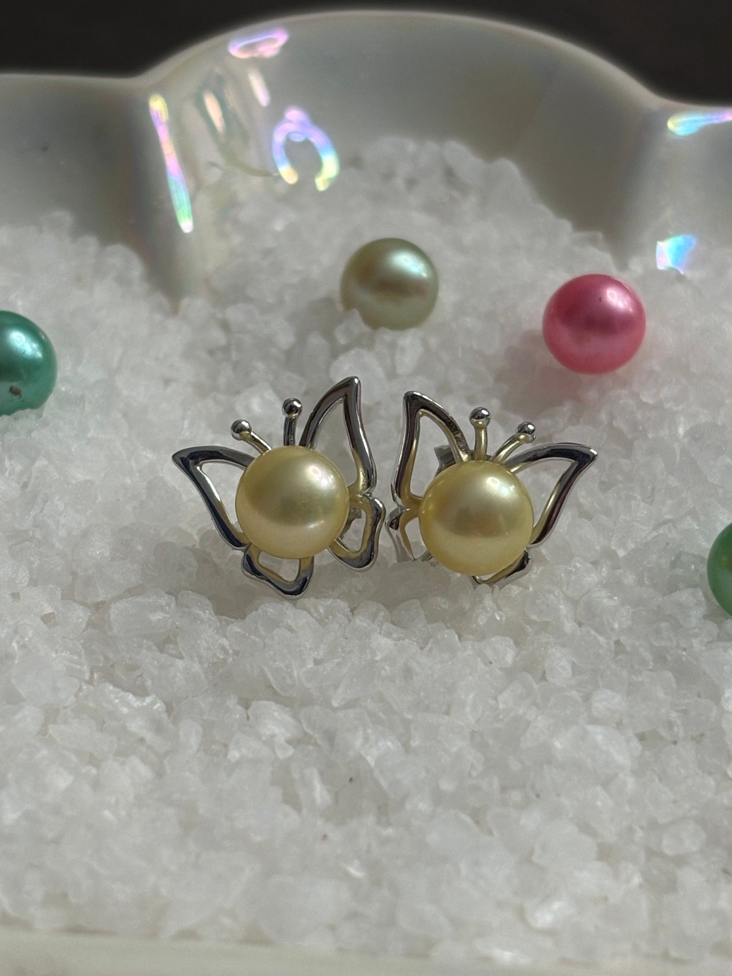 Golden Flutter Studs