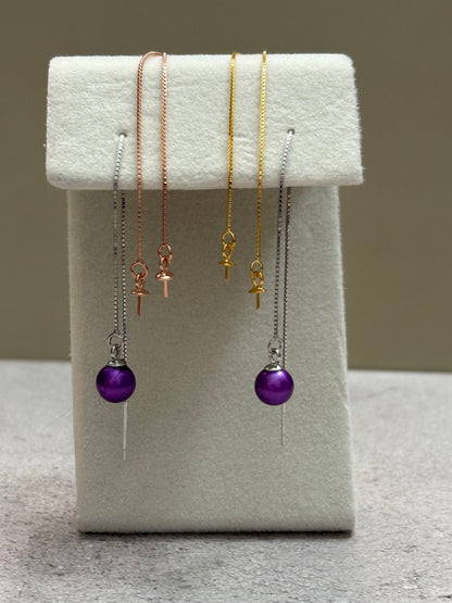 The Pearl Shimmer Threader Earrings