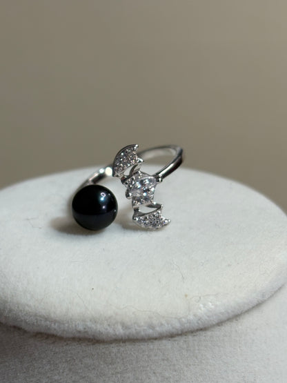 Batty for Pearls Ring