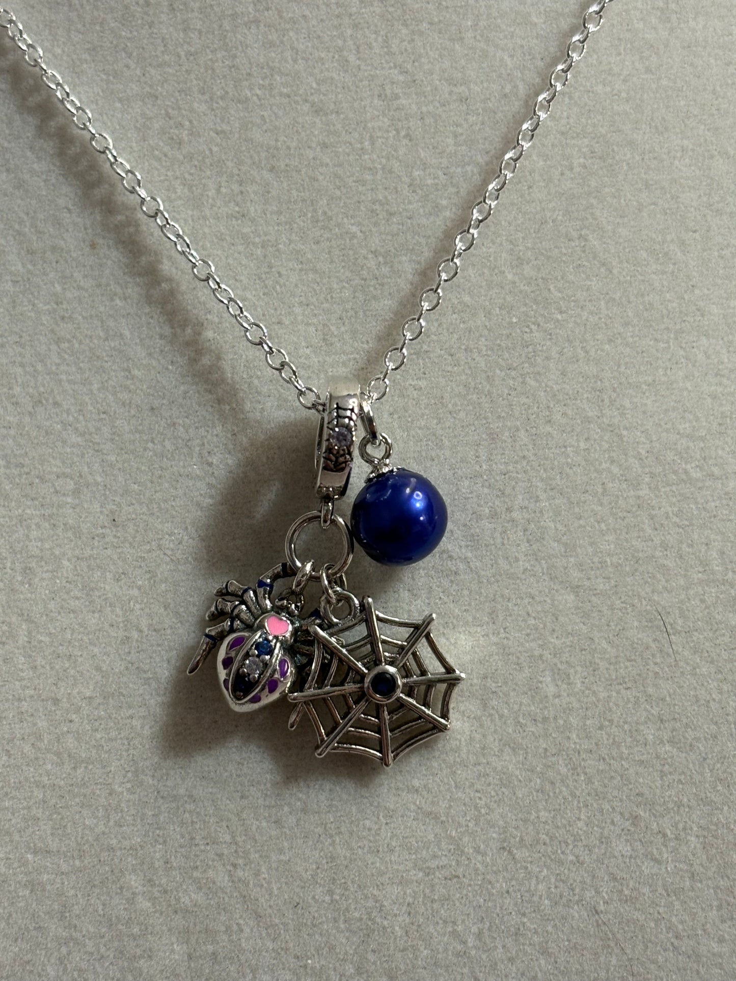 Caught in a Web Charm Pendant