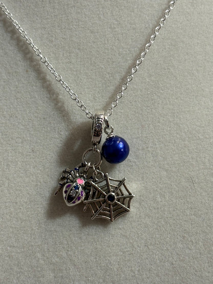 Caught in a Web Charm Pendant