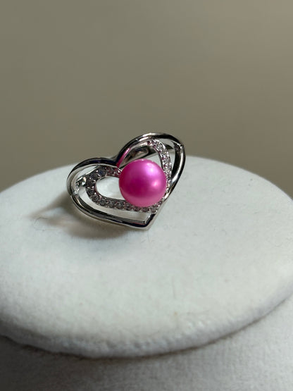 Heart to Heart Pearl Ring