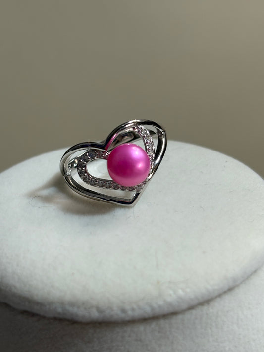 Heart to Heart Pearl Ring