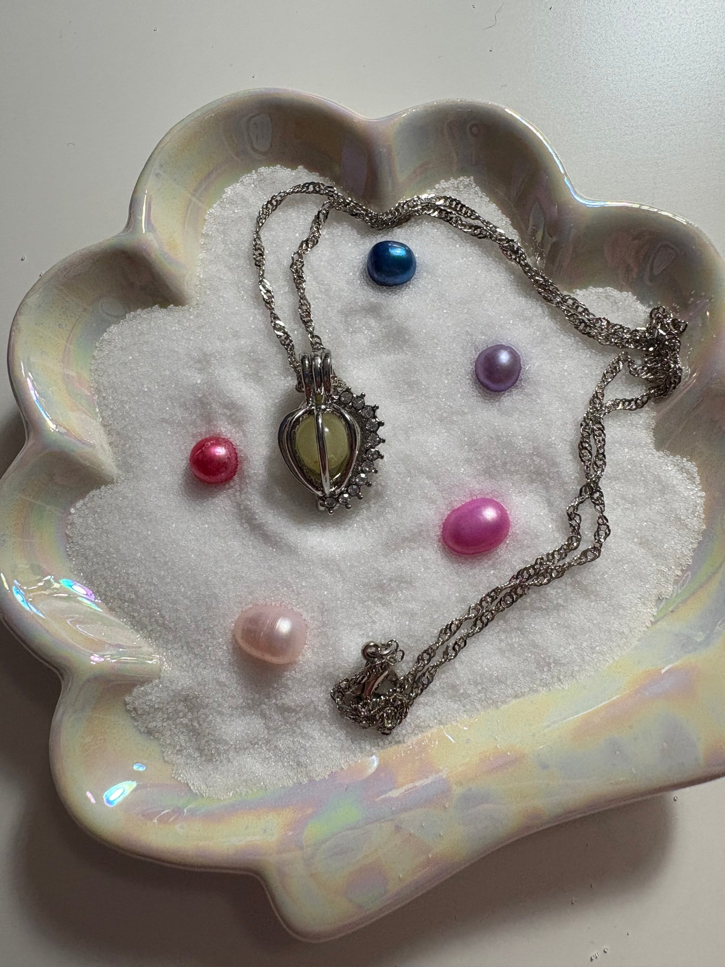 CZ Open Conch Cage Pendant