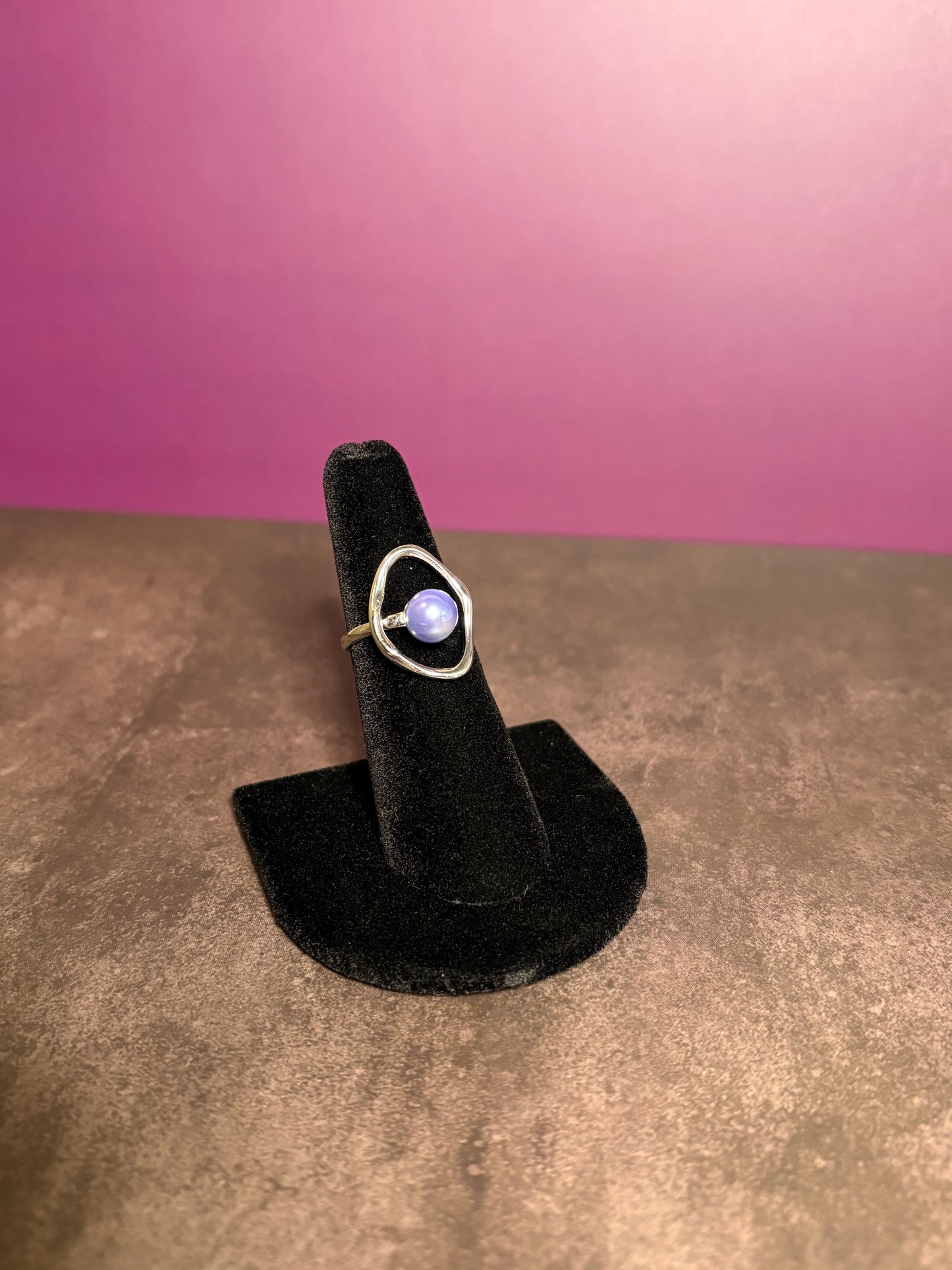 Open Orbit Pearl Ring