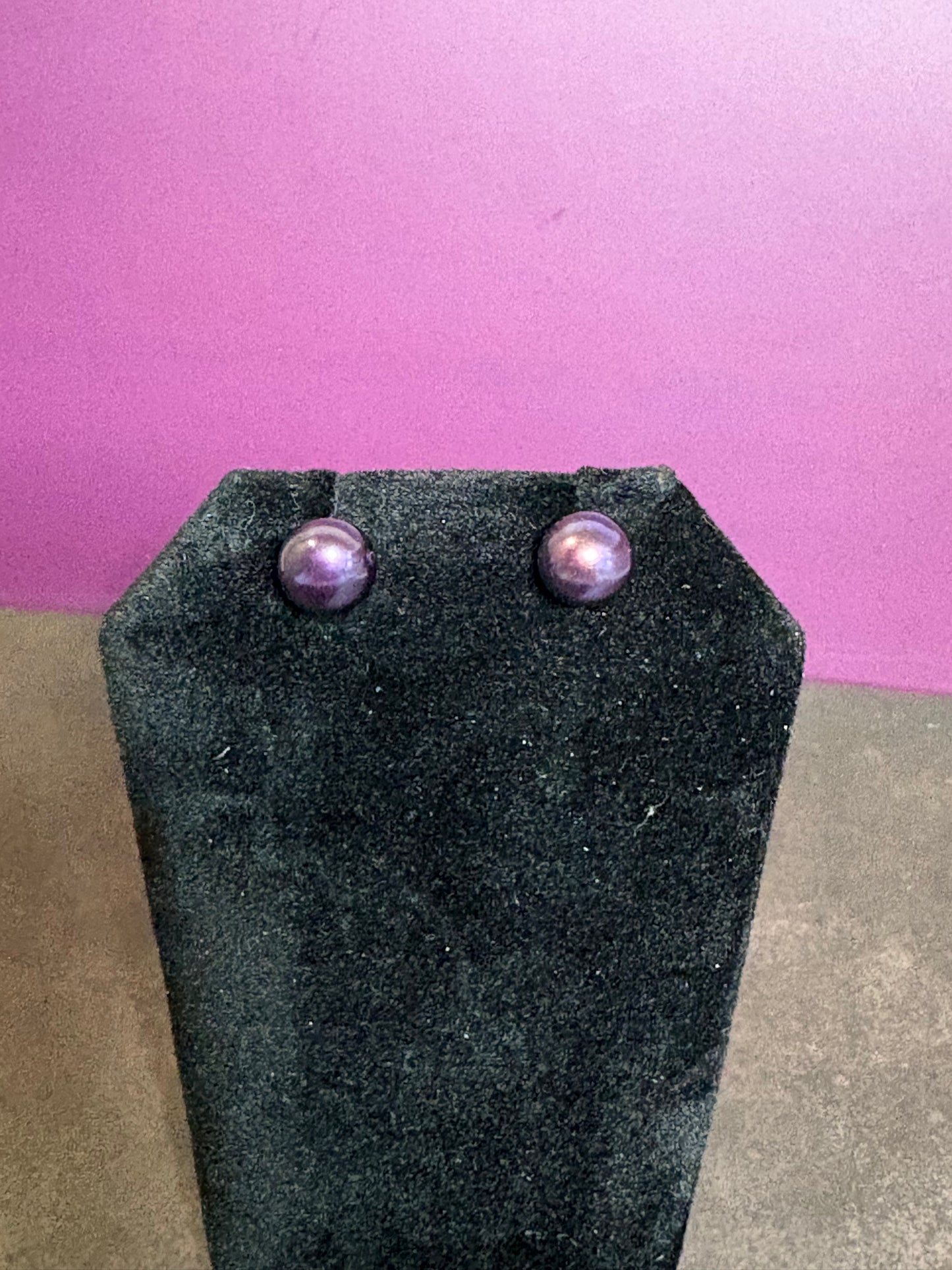 Classic Button Pearl Earrings